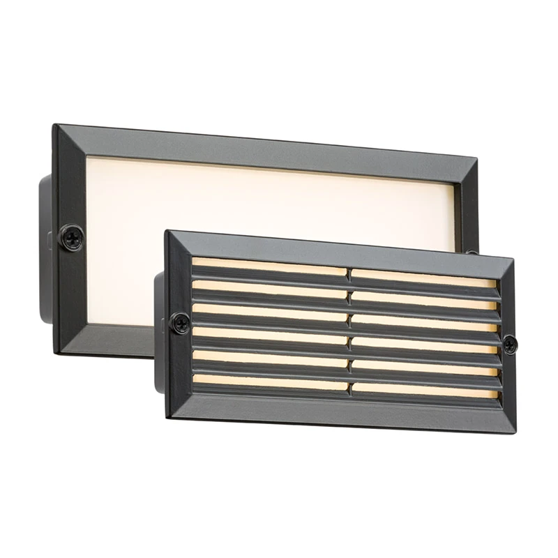 Oblong LED Outdoor Recessed Brick Light - Black 1 Oblong LED Outdoor Recessed Brick Light - Black