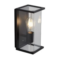 Searchlight Ashby Half Lantern Outdoor Wall Light With Dusk To Dawn Sensor - Black -Home Lighting Store 46532 05