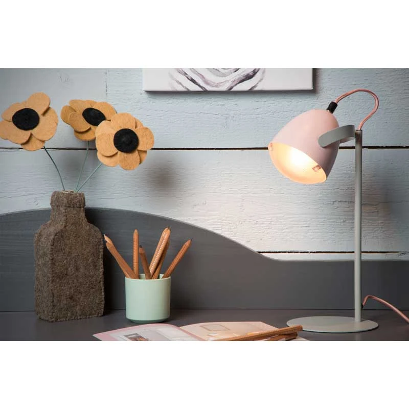 Lucide Dylan Desk Lamp - Pink 3 Lucide Dylan Desk Lamp - Pink - Image 3