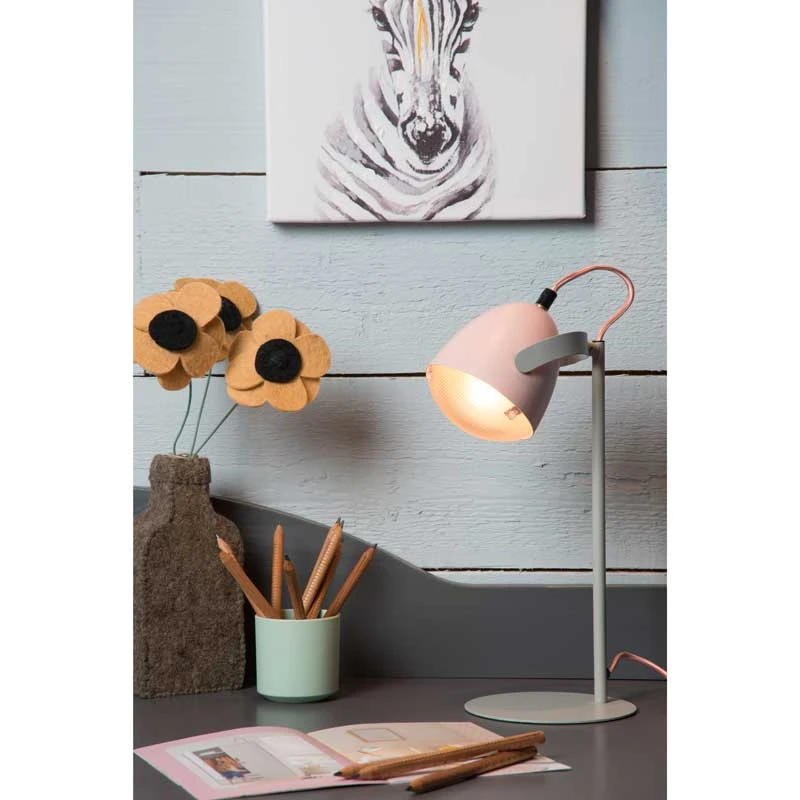 Lucide Dylan Desk Lamp - Pink 4 Lucide Dylan Desk Lamp - Pink - Image 4
