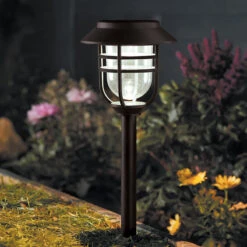 Avant Lantern Solar LED Stake Lights - Black - Set Of 5