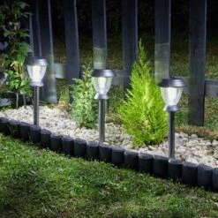 365 Triton Solar LED Stake Lights - Dark Grey - Set Of 4 -Home Lighting Store 46818 11