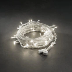 Konstsmide 5M Connectable Warm White LED String Lights - Clear Cable - 50 Lights