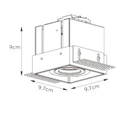 Lucide Biltin Square Outdoor Deck Light - Black -Home Lighting Store 47119 DIA