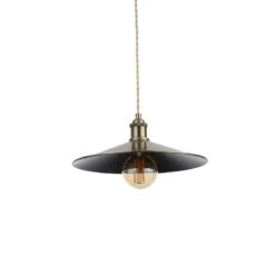Forum Diner Easy Fit Large Ceiling Pendant Shade - Antique Brass -Home Lighting Store 47326 01