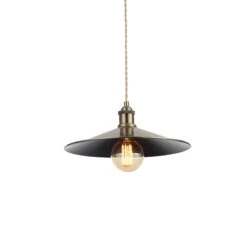 Forum Diner Easy Fit Large Ceiling Pendant Shade - Antique Brass -Home Lighting Store 47326 02