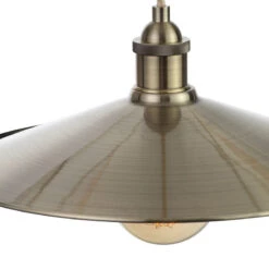Forum Diner Easy Fit Large Ceiling Pendant Shade - Antique Brass -Home Lighting Store 47326 03