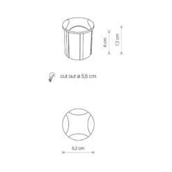 Edit Mark LED Ground Light - Black -Home Lighting Store 48082 Dia