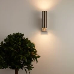 Edit Pimlico Outdoor Up & Down Wall Light With PIR Sensor - Stainless Steel -Home Lighting Store 48123 13
