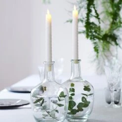 Sirius Sara Wave Battery Operated LED Wax Taper Candle - Set Of 2