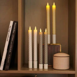 Sirius Sara Wave Battery Operated LED Wax Taper Candle - Set Of 2 -Home Lighting Store 48779 13