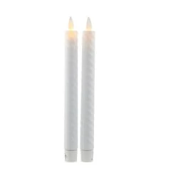 Sirius Sara Wave Battery Operated LED Wax Taper Candle - Set Of 2 -Home Lighting Store 48779 14
