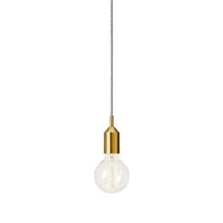 Bronx Ceiling Pendant Lamp Holder With Plug - Bronze
