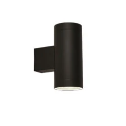 Searchlight Rochester Outdoor Up & Down Wall Light With Dusk To Dawn Sensor - Black