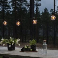 Konstsmide 9.15M Amber LED Globe Festoon Lights - 10 Light Starter Set -Home Lighting Store 49637 13