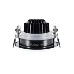 Integral 9W Warm White Dimmable LED Fire Rated Adjustable Downlight - Matt White