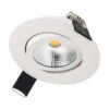 Integral Ultra Slim 6.5W Warm White Dimmable LED Tiltable Downlight - White