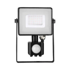 V-Tac 30W Warm White Samsung Chip LED Floodlight With PIR Sensor - Black