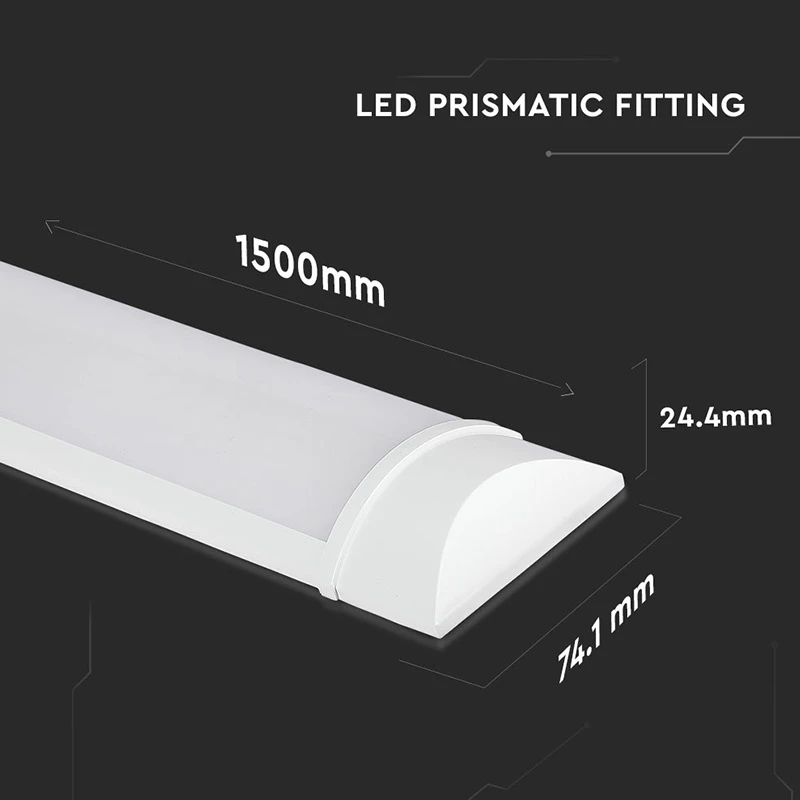 V-Tac 50W Cool White Samsung Chip LED Batten - 5ft Single 8 V-Tac 50W Cool White Samsung Chip LED Batten - 5ft Single - Image 8