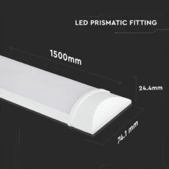V-Tac 38W Daylight Samsung Chip LED Batten - 5ft Single -Home Lighting Store 62565 dia
