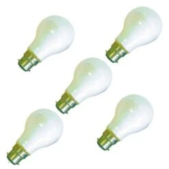 25W White Coloured GLS Bulbs - Bayonet Cap - Pack Of 10