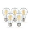 Crompton 7.5W Warm White Dimmable LED Decorative Filament GLS Bulb - Screw Cap - Pack Of 5