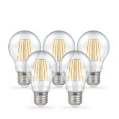 Crompton 7.5W Warm White Dimmable LED Decorative Filament GLS Bulb - Screw Cap - Pack Of 5