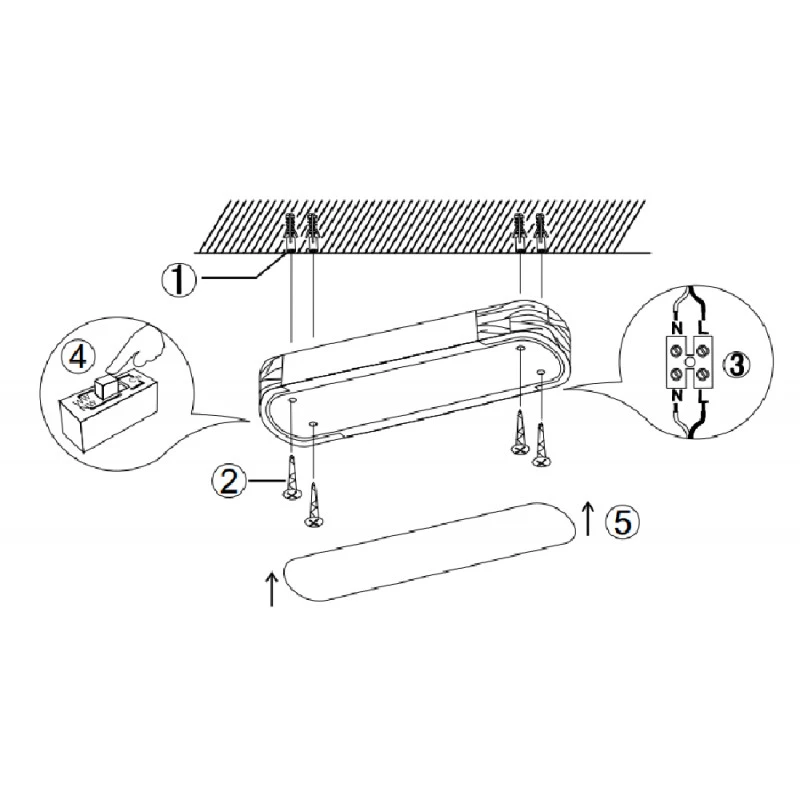 Edit Dari 18W White Selectable LED Flush Ceiling Light - White & Wood 7 Edit Dari 18W White Selectable LED Flush Ceiling Light - White & Wood - Image 7