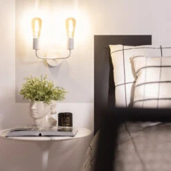 Edit Jayso 2 Arm Wall Light - White -Home Lighting Store E1381 004