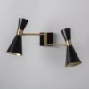 Edit Jigger 2 Arm Wall Light - Black & Gold