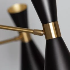 Edit Jigger 2 Arm Wall Light - Black & Gold -Home Lighting Store E1385 06