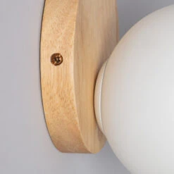 Edit Kamulo Wall Light - White & Wood -Home Lighting Store E1389 06