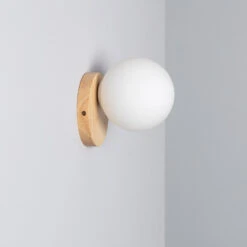 Edit Kamulo Wall Light - White & Wood -Home Lighting Store E1389 07