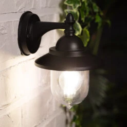 Edit Klasik Outdoor Hanging Lantern Wall Light - Black -Home Lighting Store E1402 005