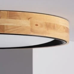 Edit Dari Round 20W Colour LED Flush Ceiling Light - Wood & Black 9 Edit Dari Round 20W Colour LED Flush Ceiling Light - Wood & Black -Home Lighting Store E1451 07