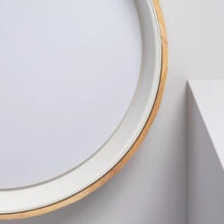 Edit Dari Round 30W Colour LED Flush Ceiling Light - Wood & White -Home Lighting Store E1456 57
