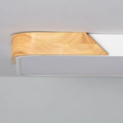 Edit Dari Rectangular 30W White Selectable LED Flush Ceiling Light - White & Wood 10 Edit Dari Rectangular 30W White Selectable LED Flush Ceiling Light - White & Wood -Home Lighting Store E1458 57