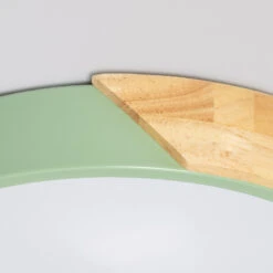 Edit Dari Round 24W White Selectable LED Flush Ceiling Light - Green & Wood -Home Lighting Store E1519 54