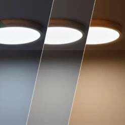 Edit Dari Round 24W White Selectable LED Flush Ceiling Light - Green & Wood -Home Lighting Store E1519 59
