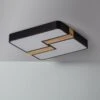 Edit Brusk 35W CCT Selectable LED Flush Ceiling Light - Black & Wood