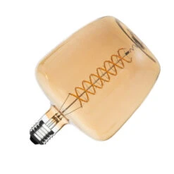 8W Warm White LED Filament G235 Bulb Apple Amber - Screw Cap