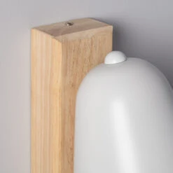 Edit Mysen Wall Light With Plug - White & Wood -Home Lighting Store E2055 55