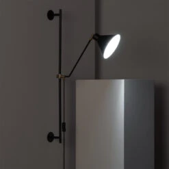 Edit Oga Adjustable Wall Light With Plug - Black -Home Lighting Store E2082 04