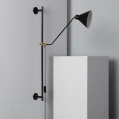 Edit Oga Adjustable Wall Light With Plug - Black -Home Lighting Store E2082 05