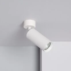 Edit Quartz Single Ceiling Spotlight - White