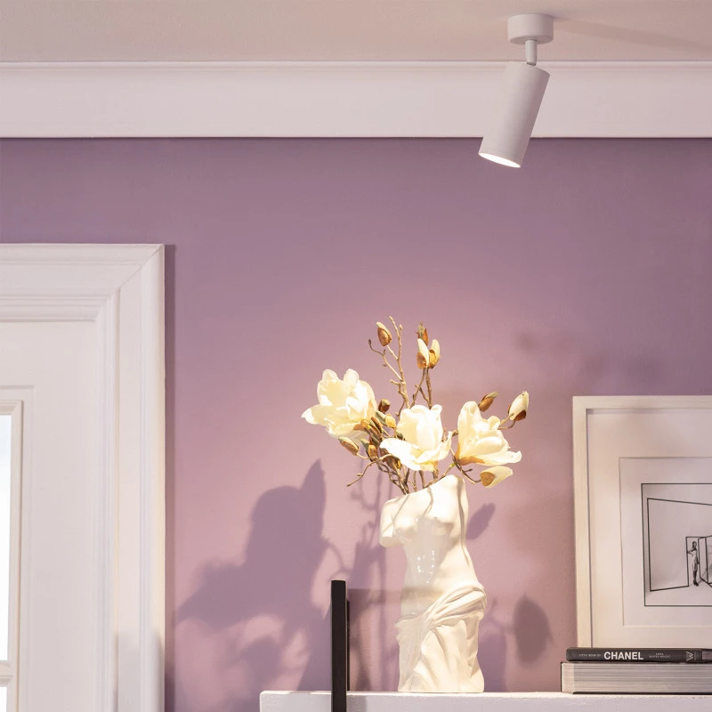 Edit Quartz Single Ceiling Spotlight - White 2 Edit Quartz Single Ceiling Spotlight - White - Image 2