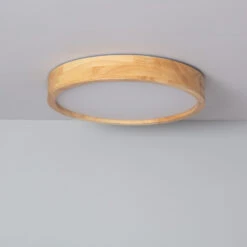 Edit Cloud Flush LED Ceiling Light - Wood