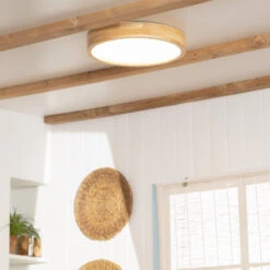 Edit Cloud Flush LED Ceiling Light - Wood -Home Lighting Store E2593 05