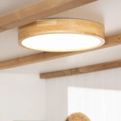 Edit Cloud Flush LED Ceiling Light - Wood -Home Lighting Store E2593 06