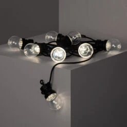 Edit 7m Kepler LED Solar Festoons - 8 Lights - Black -Home Lighting Store E2628 03